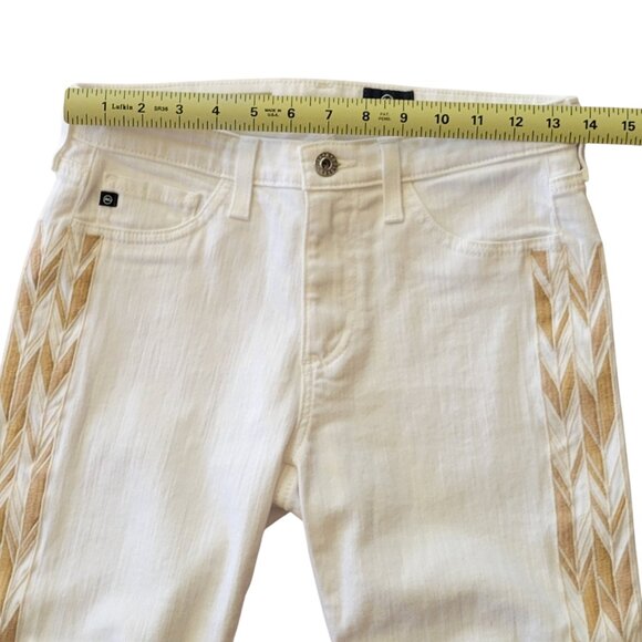Adriano Goldschmied Mid-Rise Stilt Crop Cigarette Leg White Jean NEW - Picture 8 of 14